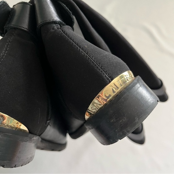 Isaac Mizrahi New York Amit Black Leather Front Riding Boots Size 6M W/ Box - Picture 8 of 15